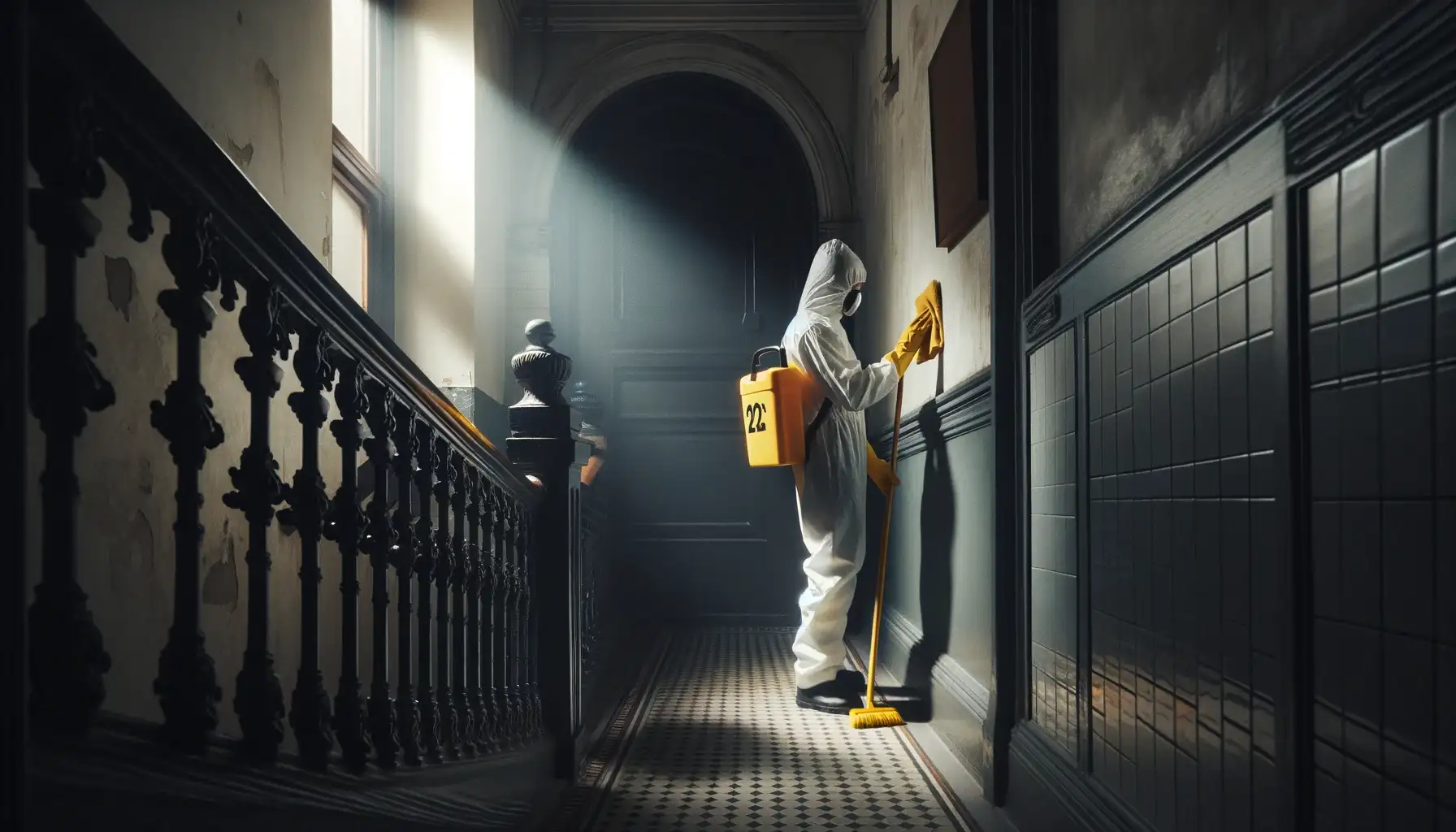 professionnel en diagnostique de parasites dans les parties communes